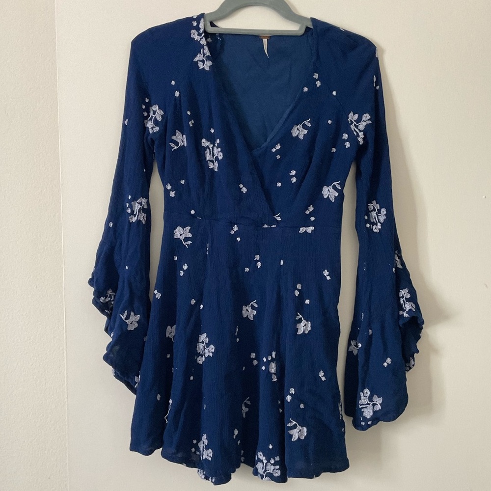 Free People Blue Mini Dress